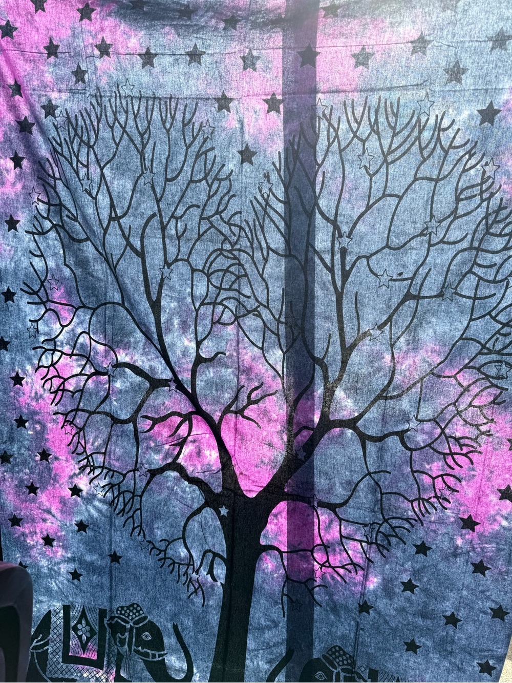 Bohemian Tree of Life Tapestry in Purple and Blue -